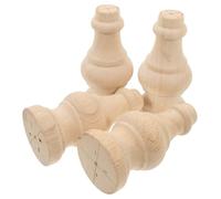 CHILDWEET Patas para Muebles de Madera 4 Piezas 12 cm con Forma cilíndrica para gabinetes y sofás con Montaje Sencillo y función Antideslizante