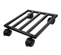 CHILDWEET Soporte para Plantas con Ruedas, Hierro Negro, Móvil y Resistente | Plataforma con Ruedas, para Macetas Grandes y Plantas Pesadas, Jardín Exterior