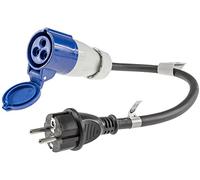 ChiliTec - Cable Adaptador CEE de 35 m (Conector Macho a Toma de Tierra, protección IP44 contra Salpicaduras de Agua, 230 V/16 A, 3 Pines, para Camping, Barcos, caravanas