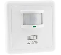 ChiliTec rasante Detector de Movimiento PIR 160 ° LED Adecuado, tecnología de Alambre 3, Color Blanco