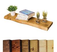 Chill House Waney/Live Edge Estante Flotante rústico 29 cm x 4.4 cm, Roble Oscuro, 90cm