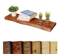 Chill House Waney/Live Edge Estantería Flotante rústica 22 cm x 4.4 cm, Teca, 120cm