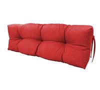 chilly pilley Almohadilla De Palet Copos De Espuma Cojín De Palet Tapicería De Palet Muebles De Palet Sofá De Palet Respaldo Acolchado Cojín del Asiento (Cojín Trasero 120x50x15, Rojo)