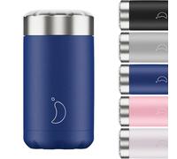 Chilly's Termo para Alimentos - Contenedor de Alimentos Reutilizable de Acero Inoxidable de - Aislamiento de Doble Pared para Mantener los Alimentos Calientes o Fríos - Azul Mate, 500ml