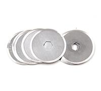 Chiloskit 10 cuchillas de corte giratorias de 18 mm, ideales para artesanos, edredones, libros de recortes, súper afiladas para cortes limpios, para cortadores de marca OLFA Fiskars True Cut