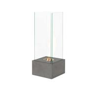 Chimenea de bioenergía de pie Levels de 25x25x65 cm en acero satinado, color gris repujado, quemador de 0,7 litros, potencia de 1,5 kW/h - Levels - Stones