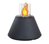 Chimenea de bioetanol brasero de suelo de jardín para interior y exterior STROMBOLI Antracita d.60 x h56