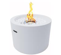 Chimenea de bioetanol brasero redonda de jardín para exterior interior RODI Blanco d.47,5