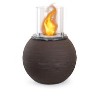 Chimenea de bioetanol con brasero para jardín, suelo para interior y exterior BOTTICELLI Terra Marrone d.40 x h54
