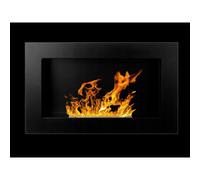 Chimenea de bioetanol de pared o empotrada Pisa Black L 65 x P 12 x H 40