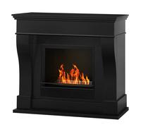 Chimenea de bioetanol de pie WASHINGTON Negro L111 x P43 x H99