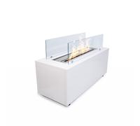 Chimenea de bioetanol de suelo para uso interior y exterior CARAVAGGIO Blanco L100xP40xH40 cm