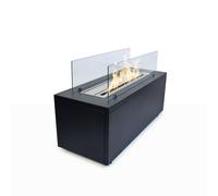 Chimenea de bioetanol de suelo para uso interior y exterior CARAVAGGIO Negro L100xP40xH40 cm