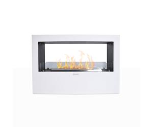 Chimenea de bioetanol de suelo para uso interior y exterior Giotto S Blanco 100x30x70