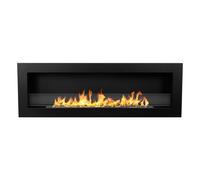 Chimenea de bioetanol empotrada en la pared biochimenea 120x40 LIVORNO 120 Negro