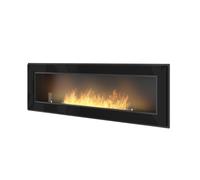 Chimenea de bioetanol empotrada Frame 1500 SimpleFire con cristal negro - SOLOLED