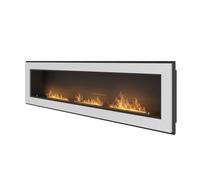 Chimenea de bioetanol empotrada Frame 1800 SimpleFire con cristal blanco - SOLOLED