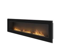 Chimenea de bioetanol empotrada Frame 1800 SimpleFire con cristal negro - SOLOLED