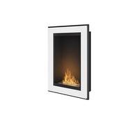 Chimenea de bioetanol empotrada Frame 550 SimpleFire blanca con cristal - SOLOLED