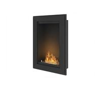 Chimenea de bioetanol empotrada Frame 550 SimpleFire con cristal - Negro mate - SOLOLED