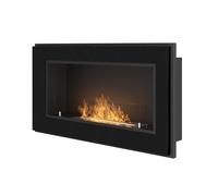Chimenea de bioetanol empotrada Frame 900 SimpleFire con cristal negro - SOLOLED
