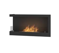 Chimenea de bioetanol empotrada SimpleFire Corner 900 Left con vidrio - SOLOLED