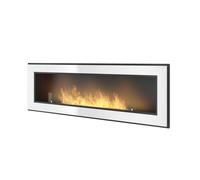 Chimenea de bioetanol Frame 1500 White SimpleFire empotrada con cristal - SOLOLED