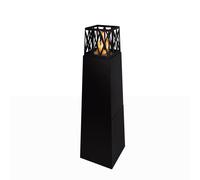 Chimenea de bioetanol para jardín exterior Vulcano Nero 40x40x145