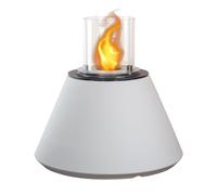 Chimenea de bioetanol para suelo de jardín, interior y exterior STROMBOLI Blanco Perla d.60 x h56