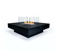 Chimenea de bioetanol para uso interior y exterior Panarea Nero 70x70x35