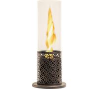 Chimenea de bioetanol TOLOSA Black Gold, de diseño elegante, con un diámetro de 20 cm y una altura de 49,5 cm, apta para uso en interiores y exteriores