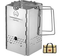 Chimenea de encendido plegable de acero inoxidable MT-19 para parrillas de camping