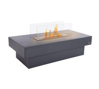 Chimenea de etanol con diseño de mesa y depósito central de 3l de capacidad y que emite una llama regulable. 120 cm