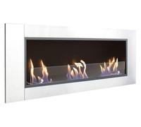 Chimenea de etanol. diseño mural encastrable con 3 bloques de combustión independientes de 1.2l cada uno. fabricada en acero inoxidable y gran potencia calorífica que alcanza hasta 6kw. sin humos. olo