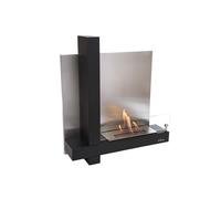 Chimenea de etanol mural en acero inoxidable negro Purline MUSA Black Bioetanol Liquido Purline