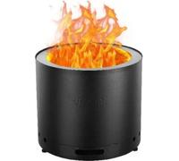 Chimenea de exterior de hierro fundido con cubierta protectora