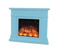 Chimenea De Pie Mpc Camino Lipari Con Marco y Quemador Electrico 1500w Turquesa Chimenea De Diseno Completa Con Mando a Distancia Hecho De Madera Mdf De Calidad Fácil De Colocar o Mover Turquoise Xl