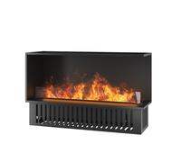 Chimenea de vapor de agua empotrada Corner R1200 con llama multicolor, efecto 3D y control por app, depósito de 2,4 l - Recarga automática de 120 cm - SOLOLED