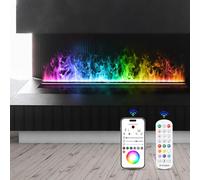 Chimenea de Vapor, Fuego eléctrico Inteligente de Control Remoto, Chimenea eléctrica, 180cm[Sin Calor]