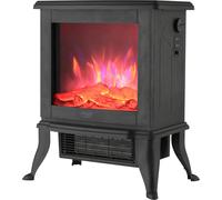 Adler AD 7754 chimenea eléctrica con efecto de llama 3D 1000/1800 W | elemento calefactor cerámico termostato | cristal templado funcionamiento silencioso diseño compacto portátil | calefactor para sa