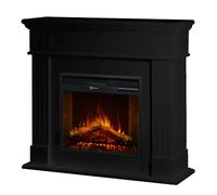 Chimenea eléctrica CAMBRIDGE de madera negra 110x36x100h