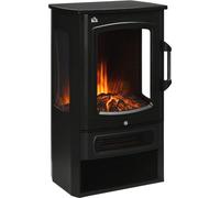 Chimenea eléctrica con efecto de llama realista y calefacción de 1000/2000W, ideal para interiores, con un ventilador silencioso y una vista panorámica