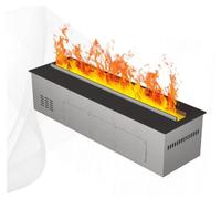 Chimenea eléctrica con quemador integrado de vapor de agua 3D y control mediante aplicación, modelo 75 PRO-LINE
