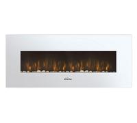 Chimenea eléctrica de 2000w con frontal plano blanco 56 cm