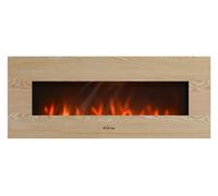 Chimenea eléctrica de 2000w con frontal plano madera mdf 140 cm