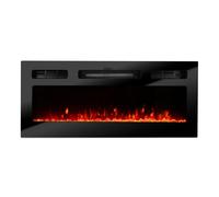 Chimenea eléctrica de pared LED con función de calefacción y refrigeración: chimenea panorámica para empotrar