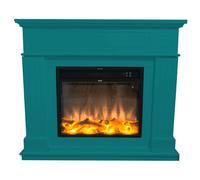 Chimenea Electrica De Pie 1500w Pienza Turquesa Sined Turquoise