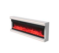 Chimenea Eléctrica de Pie 60 Pulgadas, 12 Colores de Llama, LED y Mando, Blanco Brillante para Salón