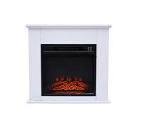 Chimenea eléctrica de suelo 2kW en acero lacado blanco con mando a distancia Purline CHE-610 White