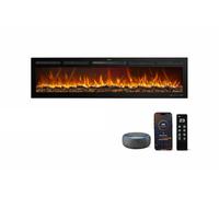 Chimenea Eléctrica Galaxy Pro con WiFi, Alexa y Google Home | Empotrar, Pared o de Pie | 750/1500W | 13 Colores Llama LED | 5 Niveles de Brillo | Sonido Crepitante | Sin Humo | Termostato | 152 cm
